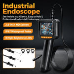 Industrial Endoscope Camera 2.8 inch IPS Inspection Scope IP67 Waterproof Borescope, ES07