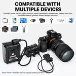 FOMITO NP-F550 / 970 / 990 Rotatable Dual-Sided Battery Converter For V-Mount Battery Monitor, Battery Converter