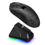 LANGTU M8-LED-Pro Tri-Mode Wireless Gaming Mouse With LED Display & RGB Charging Dock, Black Carbon Fiber Pattern Dual 1K, Silver Carbon Fiber Pattern Dual 1K, Blue Carbon Fiber Pattern Dual 8K
