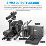 FOMITO NP-F Battery Port 3-Way Converter D-Tap To NP-F550/F970/F750 Dual Side Dummy Battery, NP-F Battery Port 3-Way Converter