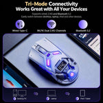 Inphic ZHEN Tri-Mode Wireless Gaming Mouse With OLED Display, Magnetic Charging Dock