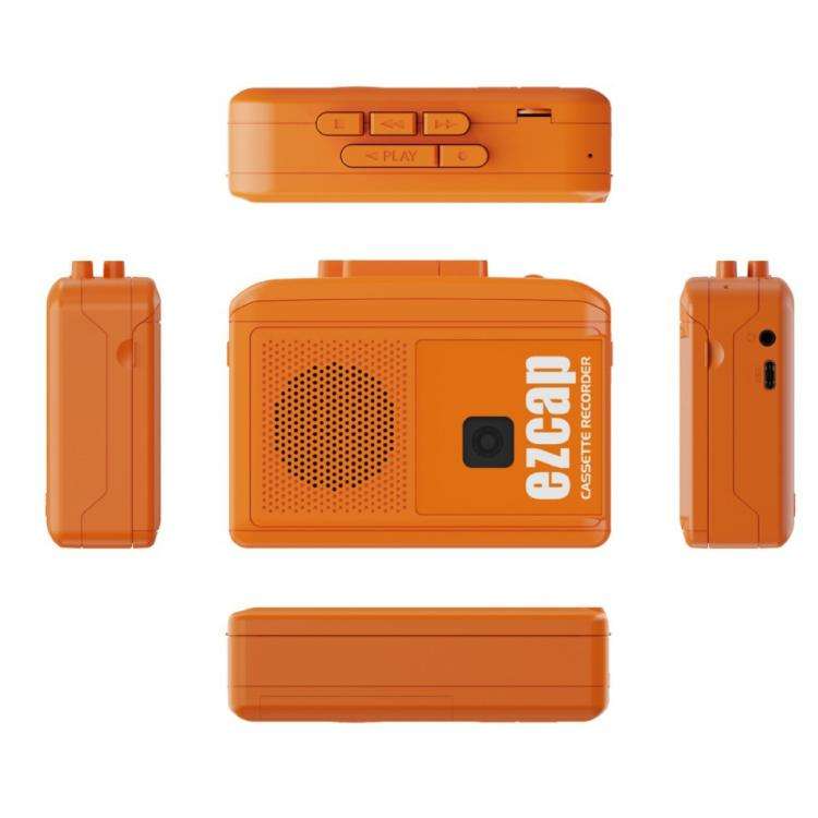 Ezcap 247 Portable Cassette Player & Recorder Built-in Speaker Microphone 3.5mm Earphone Jack Tape Player, Ezcap 247