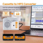 Ezcap249 Portable Cassette Player Tape To MP3 Converter Built-In Speaker 3.5mm Jack Walkman, Ezcap249