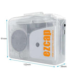 Ezcap249 Portable Cassette Player Tape To MP3 Converter Built-In Speaker 3.5mm Jack Walkman, Ezcap249