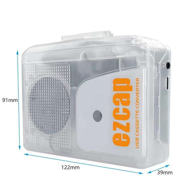 Ezcap249 Portable Cassette Player Tape To MP3 Converter Built-In Speaker 3.5mm Jack Walkman, Ezcap249