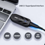 Ezcap331 4K 60fps Cam Link USB 3.1 Video Capture Card HDMI To USB Dongle For Camera Live Streaming OBS, Ezcap331