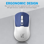ZGB Q9Pro Wired Color Block Keyboard Mouse Combo, Silent Ergonomic 105 Keys Set with 1600 DPI Mouse