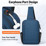 Waterproof Shockproof Shoulder Tablet Storage Bag Lightweight Large Capacity Case With Earphone Hole, Black Small, Blue Small, Black Medium, Blue Medium, Black Large, Blue Large