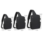 Waterproof Shockproof Shoulder Tablet Storage Bag Lightweight Large Capacity Case With Earphone Hole, Black Small, Blue Small, Black Medium, Blue Medium, Black Large, Blue Large