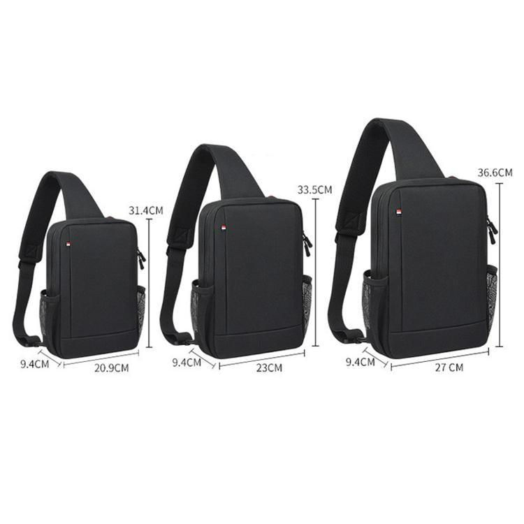 Waterproof Shockproof Shoulder Tablet Storage Bag Lightweight Large Capacity Case With Earphone Hole, Black Small, Blue Small, Black Medium, Blue Medium, Black Large, Blue Large