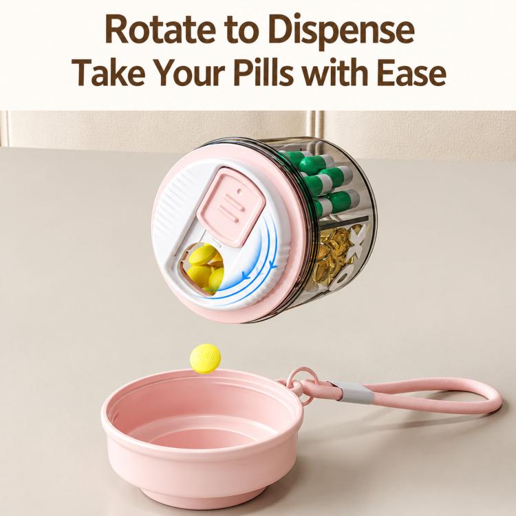 Compartment Portable Pill Box Travel Mini Easy To Clean Pill Case