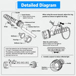 AJS-889 50m Diving Bright Waterproof Flashlight LED High Lumen Long Range Underwater Salvage Light