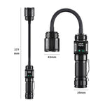 Magnetic Work Light with Flexible Hose and USB Digital Display High-Intensity Flashlight, Zoomable White Laser No Batteries, 9-LED No Batteries