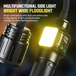Magnetic Work Light with Flexible Hose and USB Digital Display High-Intensity Flashlight, Zoomable White Laser No Batteries, 9-LED No Batteries
