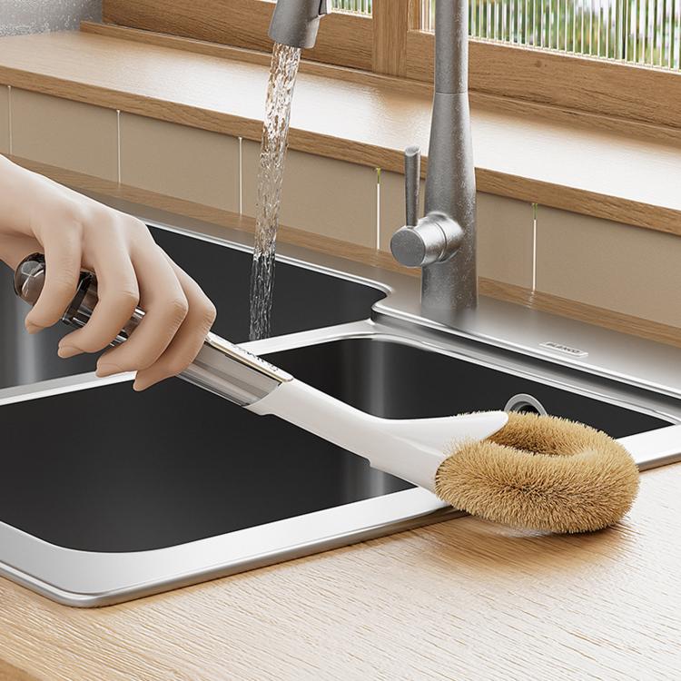 Household Palm Antibacterial Easy Clean Pot Brush Kitchen Dish Brush With Hook, Palm Dish Brush
