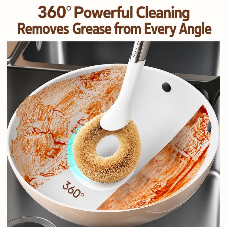 Household Palm Antibacterial Easy Clean Pot Brush Kitchen Dish Brush With Hook, Palm Dish Brush