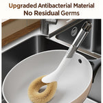Household Palm Antibacterial Easy Clean Pot Brush Kitchen Dish Brush With Hook, Palm Dish Brush