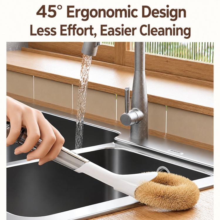 Household Palm Antibacterial Easy Clean Pot Brush Kitchen Dish Brush With Hook, Palm Dish Brush