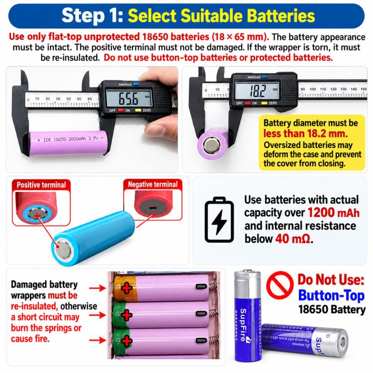 Solder-Free Portable Power Bank DIY Kit 18650 Battery Case Power Bank Housing Assembly Kit, Batteries Not Included, F4 Fast Charging Black, F4 Fast Charging White, F6 Fast Charging Black, F6 Fast Charging White, F8 Fast Charging Black                  ...