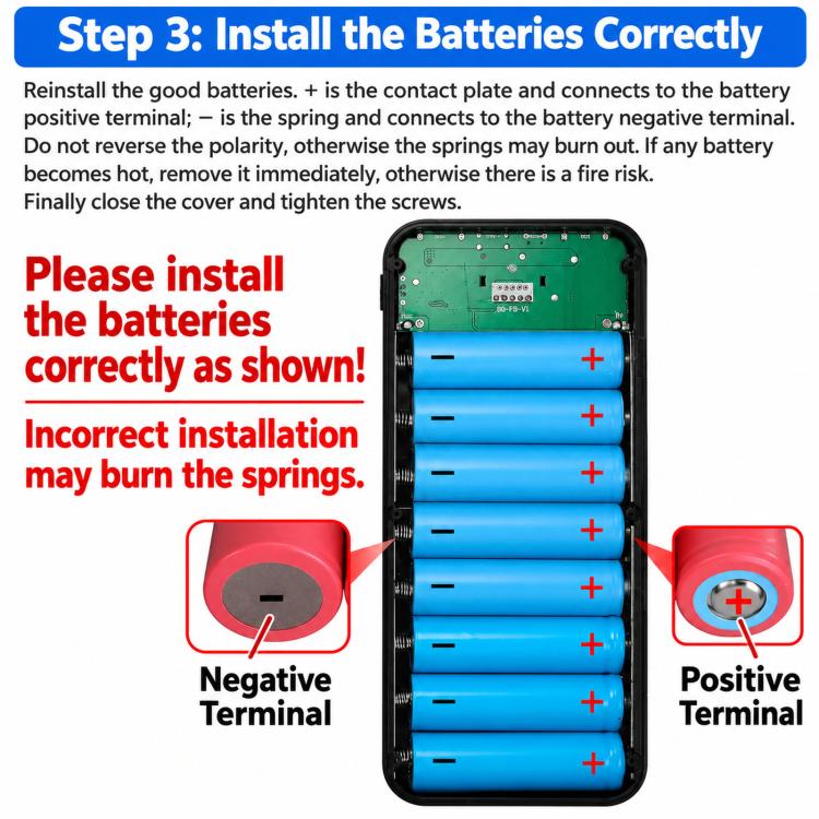 Solder-Free Portable Power Bank DIY Kit 18650 Battery Case Power Bank Housing Assembly Kit, Batteries Not Included, F4 Fast Charging Black, F4 Fast Charging White, F6 Fast Charging Black, F6 Fast Charging White, F8 Fast Charging Black                  ...