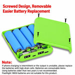 Fast-Charging Version Removable 4-Cell 18650 Battery Case Compact Power Bank Housing Kit, Batteries Not Included