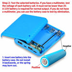 Fast-Charging Version Removable 4-Cell 18650 Battery Case Compact Power Bank Housing Kit, Batteries Not Included