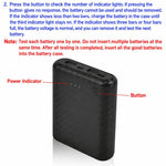 Fast-Charging Version Removable 4-Cell 18650 Battery Case Compact Power Bank Housing Kit, Batteries Not Included