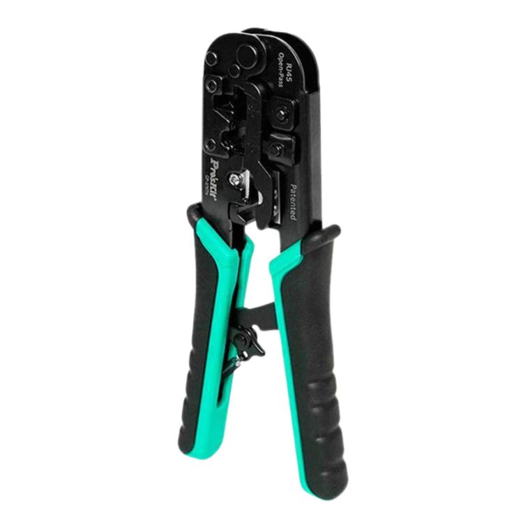 Pinza crimpatrice RJ45 a cricchetto passante CP-376TN