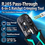 Pinza crimpatrice RJ45 a cricchetto passante CP-376TN - immagine 2