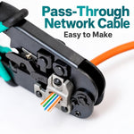 Pinza crimpatrice RJ45 a cricchetto passante CP-376TN - immagine 5
