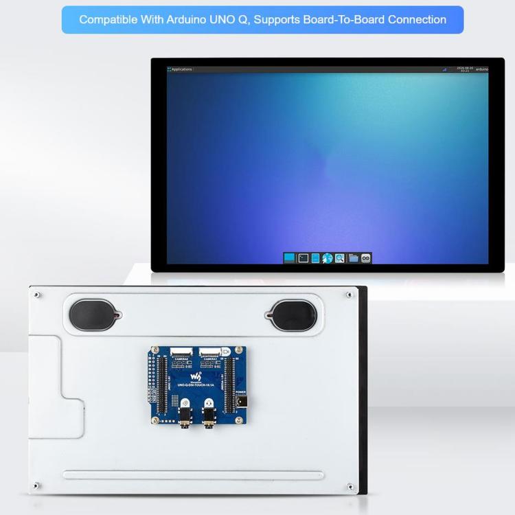 Touch screen capacitivo DSI Waveshare da 10,1 pollici, risoluzione 800 x 1280, pannello IPS, compatibile con Arduino UNO Q, supporta la connessione board-to-board.