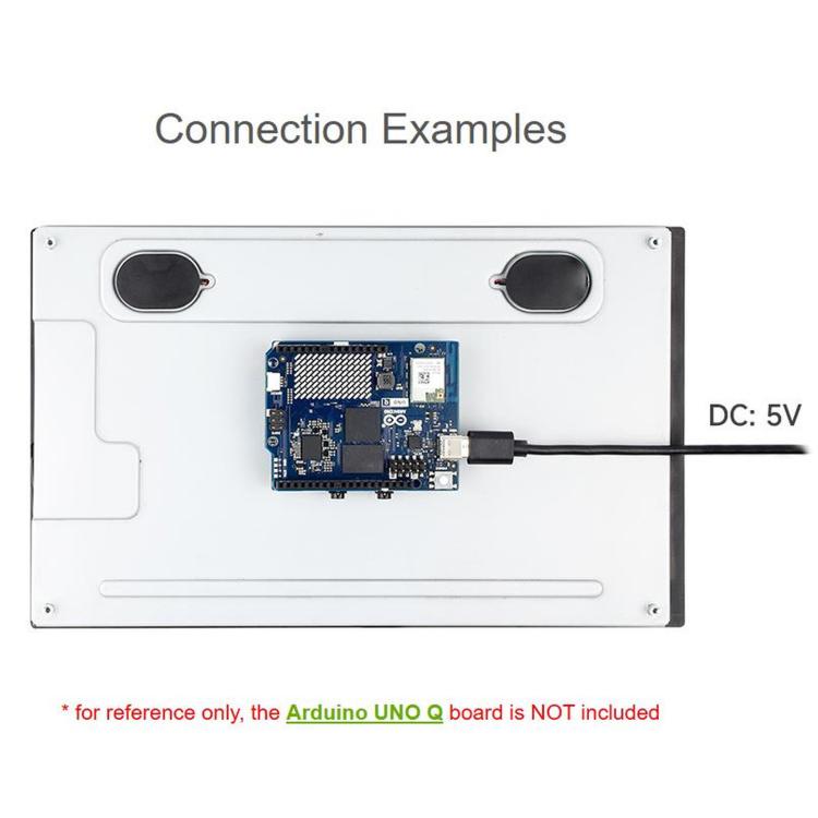Touch screen capacitivo DSI Waveshare da 10,1 pollici, risoluzione 800 x 1280, pannello IPS, compatibile con Arduino UNO Q, supporta la connessione board-to-board.