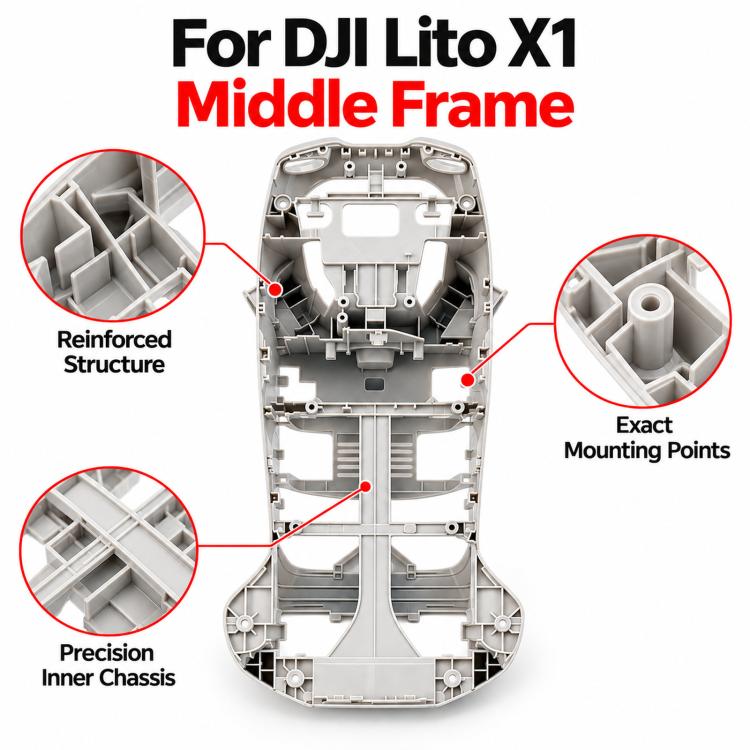 Per i ricambi per la scocca del DJI Lito X1, Upper Shell, Middle Shell, Bottom Shell