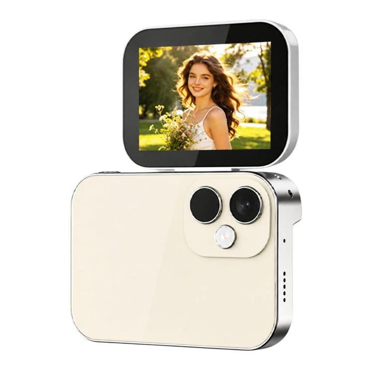 Fotocamera digitale D28SE da 64 MP ad alta definizione con schermo ribaltabile, funzione videocamera e controlli a pulsante; ideale per studenti.