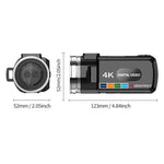 DV302 64MP High Definition Handheld Dual Lens Digital Video Camera