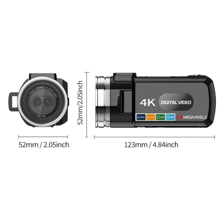 DV302 64MP High Definition Handheld Dual Lens Digital Video Camera