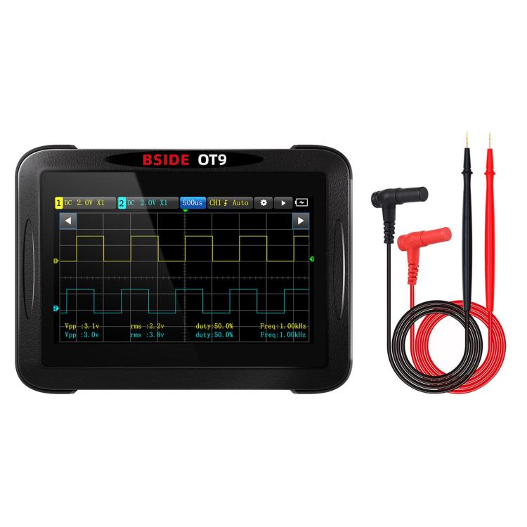 BSIDE OT9 – Multimetro, oscilloscopio e generatore di segnali 3 in 1, multimetro multifunzione a doppio canale con risoluzione di 20.000 conteggi, No Storage Card, With 512M Storage Card