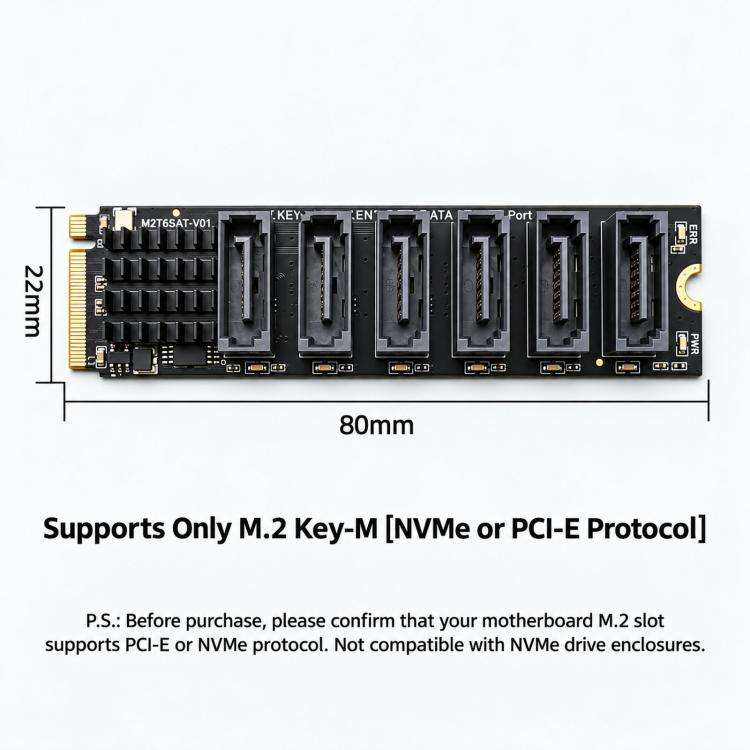 Scheda di espansione M.2 NVMe a 6 porte SATA 3.0 - immagine 4