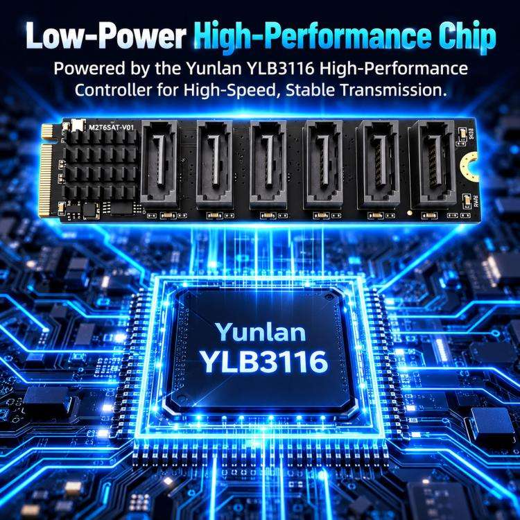 Scheda di espansione M.2 NVMe a 6 porte SATA 3.0 - immagine 5