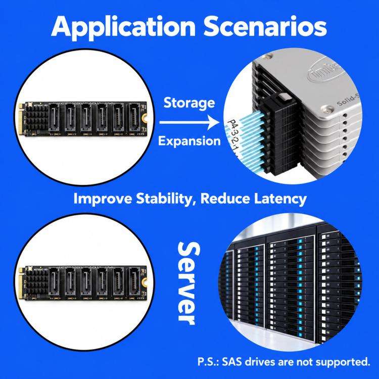 Scheda di espansione M.2 NVMe a 6 porte SATA 3.0 - immagine 6