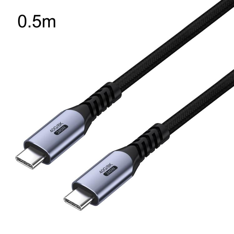 Cavo dati USB 4.0 completo (Full-Featured) con supporto PD 240W, da USB-C a USB-C, per smartphone, con funzionalità di mirroring dello schermo in 8K, 0.5m, 1m, 1.5m, 2m