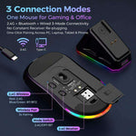 Mouse gaming iMICE G207 wireless Bluetooth, RGB e base magnetica - immagine 4