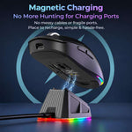 Mouse gaming iMICE G207 wireless Bluetooth, RGB e base magnetica - immagine 6