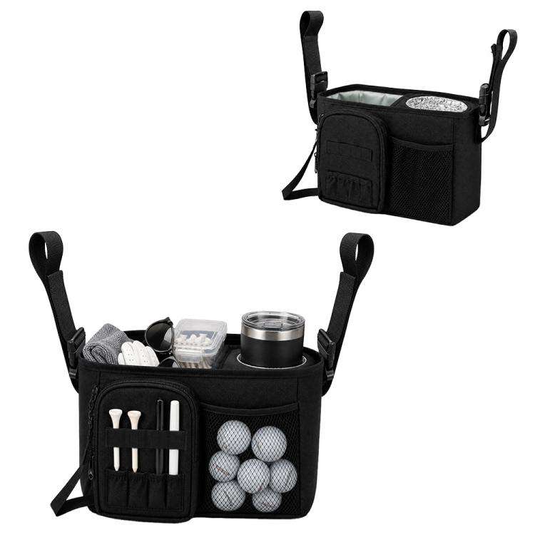 Borsa portaoggetti per golf cart in nylon con portabevande termico