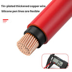 Universal Multimeter Test Leads With Ultra-Sharp Gold-Plated Tips Cold-Resistant Silicone Insulation