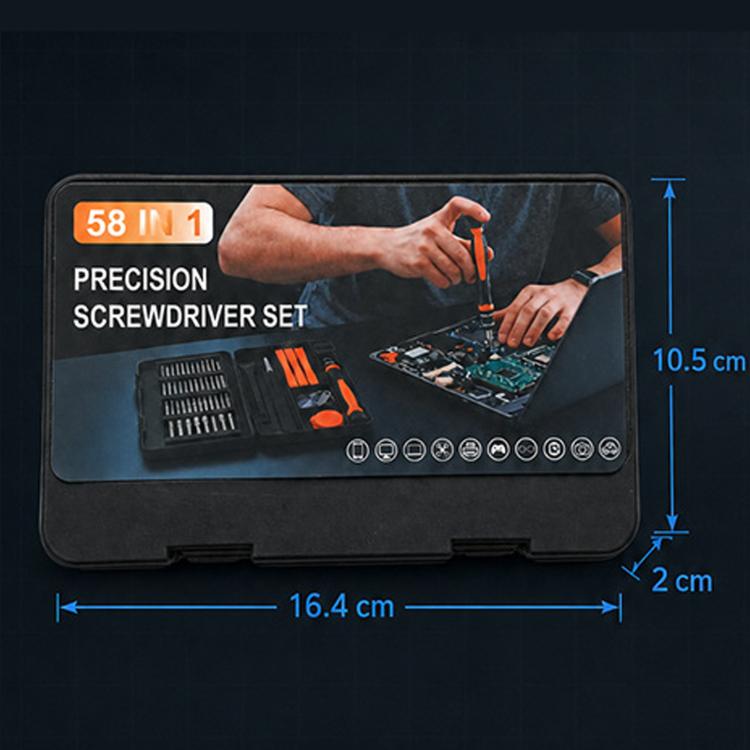 Set di cacciaviti di precisione 58 in 1, kit di attrezzi multifunzione in acciaio CR-V