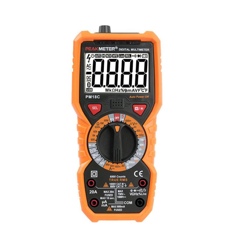 PEAKMETER High-Precision Multifunctional Smart Digital Multimeter, PM18C