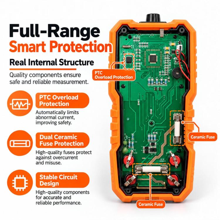 PEAKMETER High-Precision Multifunctional Smart Digital Multimeter, PM18C