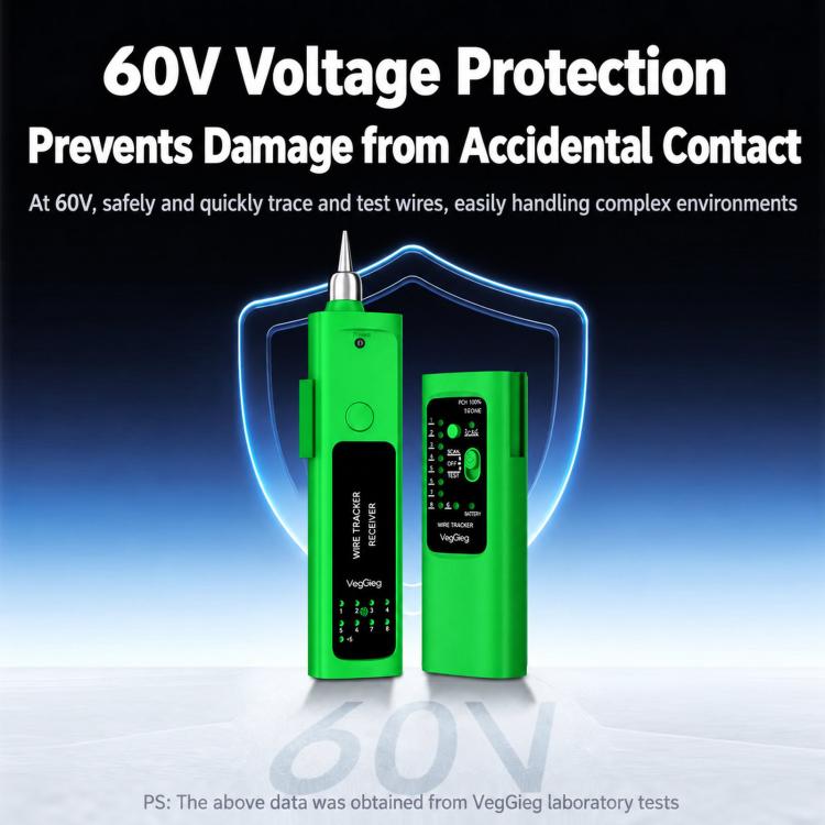 VegGieg V-E112 Multifunctional Network Cable Tester POE Anti-Burn Wire Tracker, V-E112