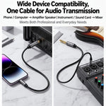 VegGieg V-A609 3.5mm Male To 6.5mm Male Audio Cable Phone Computer Amplifier Speaker Connection Cord, V-A609